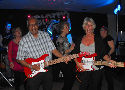 Some guests at a 50th Party dancing to the band